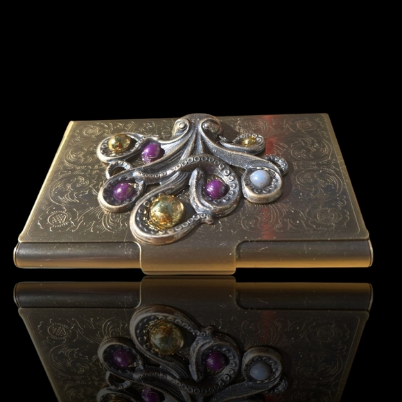 Handcrafted Octopus Business Card Case - Picture 2 of 5